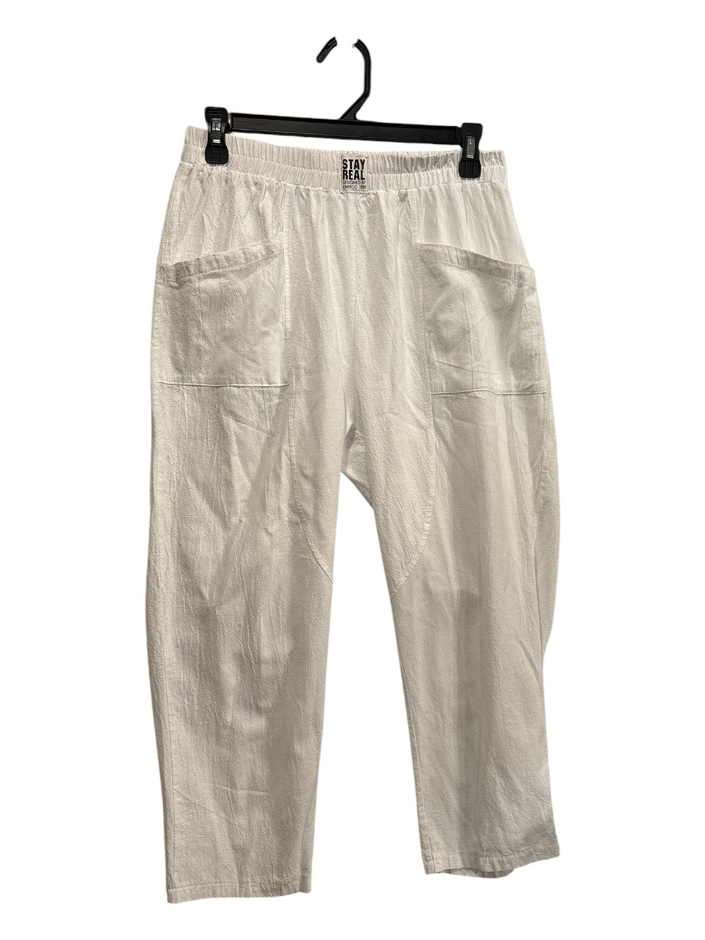 Stay Real by Barrod 1980 White Elastic-Waist size XL